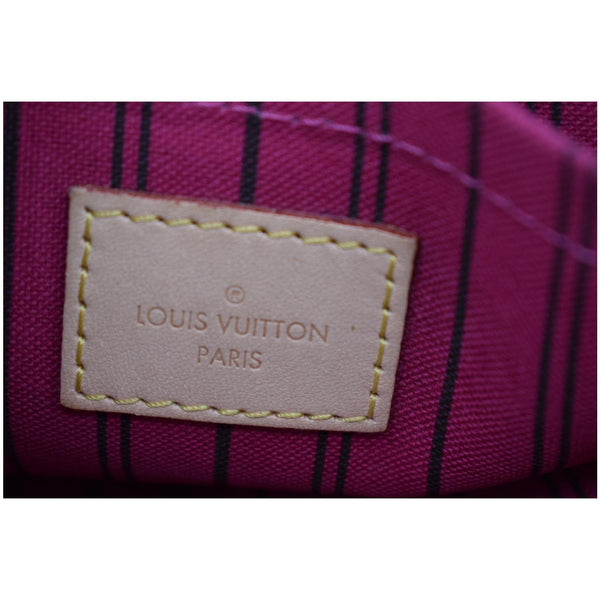 LOUIS VUITTON Neverfull MM Monogram Canvas Pochette Wristlet Pouch Brown