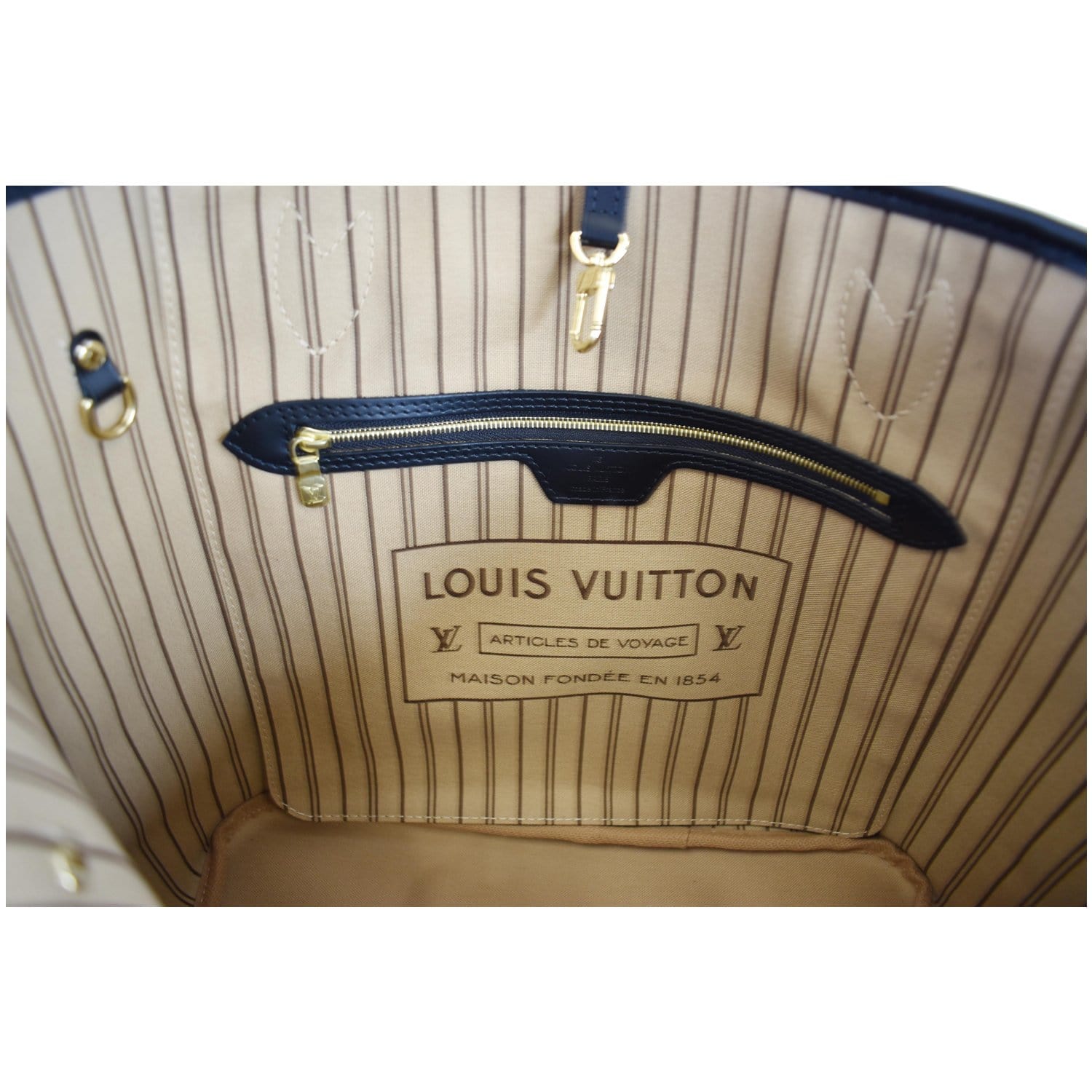 Louis Vuitton, Neverfull MM 1854 Navy Blue, Preowned - No Dustbag