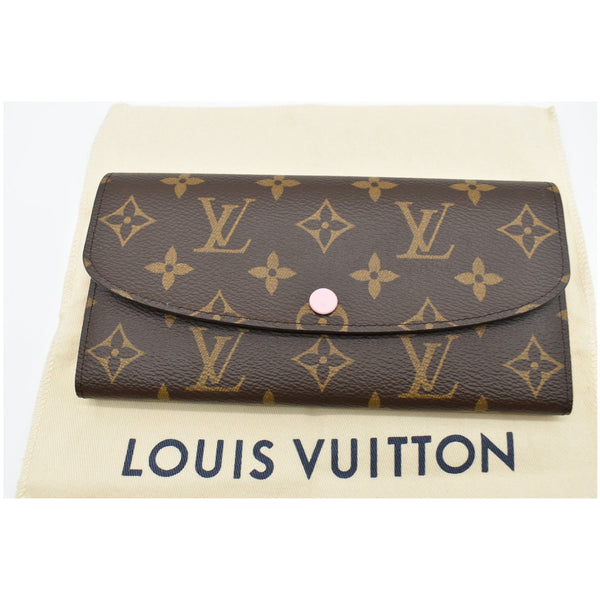 LOUIS VUITTON Emilie Monogram Canvas Wallet Rose Ballerine