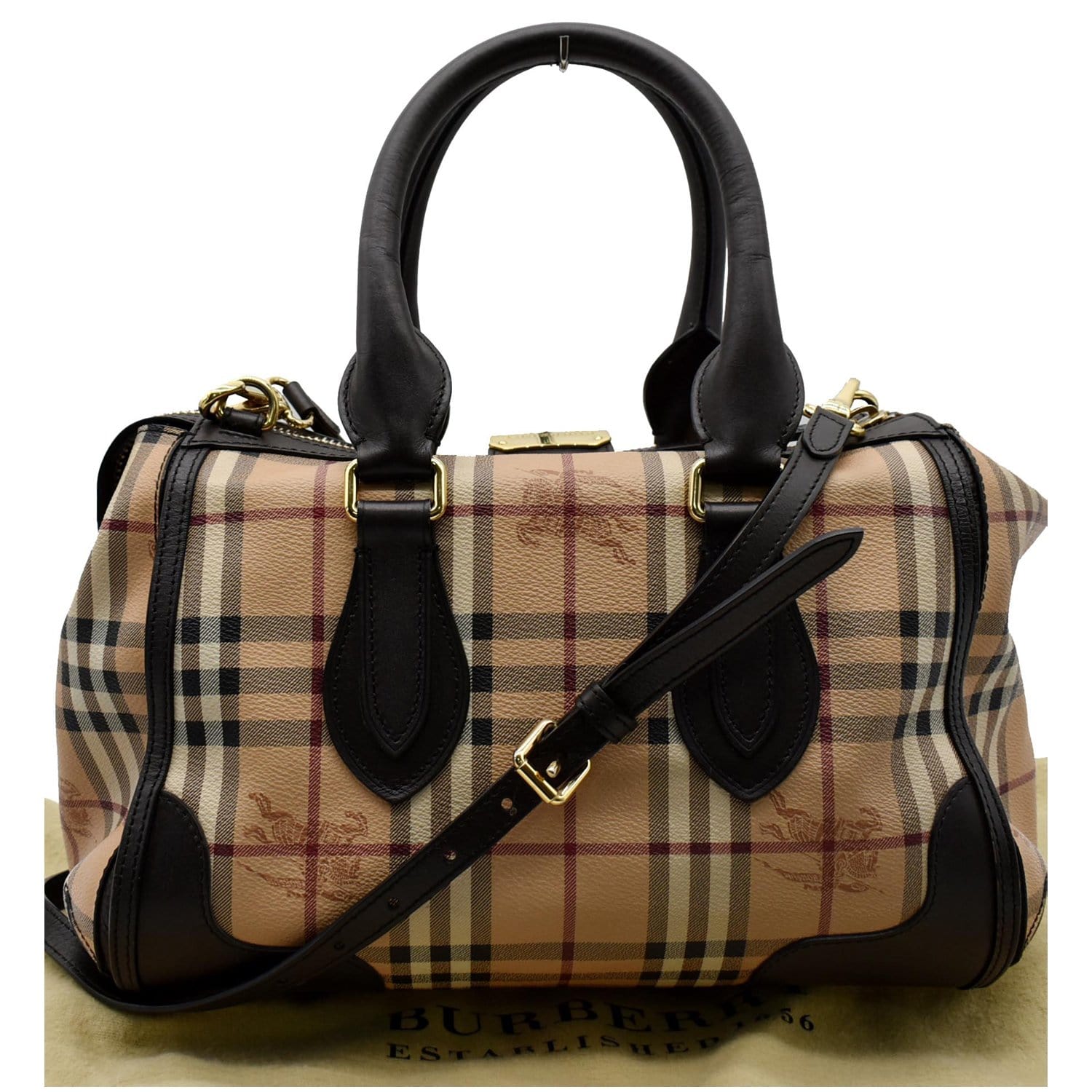 BURBERRY HAYMARKET CHECK SMALL CHESTER BOWLING BAG