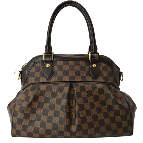 LOUIS VUITTON Trevi PM Damier Ebene Satchel Bag Brown - New Year Deals