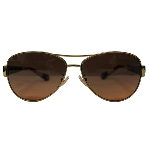 COACH Kristina Gold Sunglasses Orange Gradient Lens