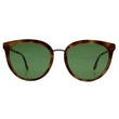 BURBERRY BE4316-3900254 Havana Sunglasses Green Lens