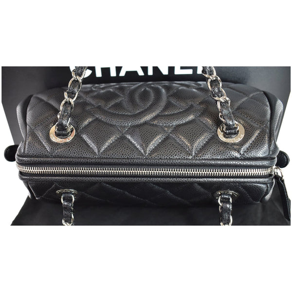 Chanel Timeless CC Quilted Caviar Leather Bowler Bag B Zipper