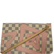 LOUIS VUITTON Tahitienne Pochette Wristlet Pouch Damier Azur Neverfull MM Pink