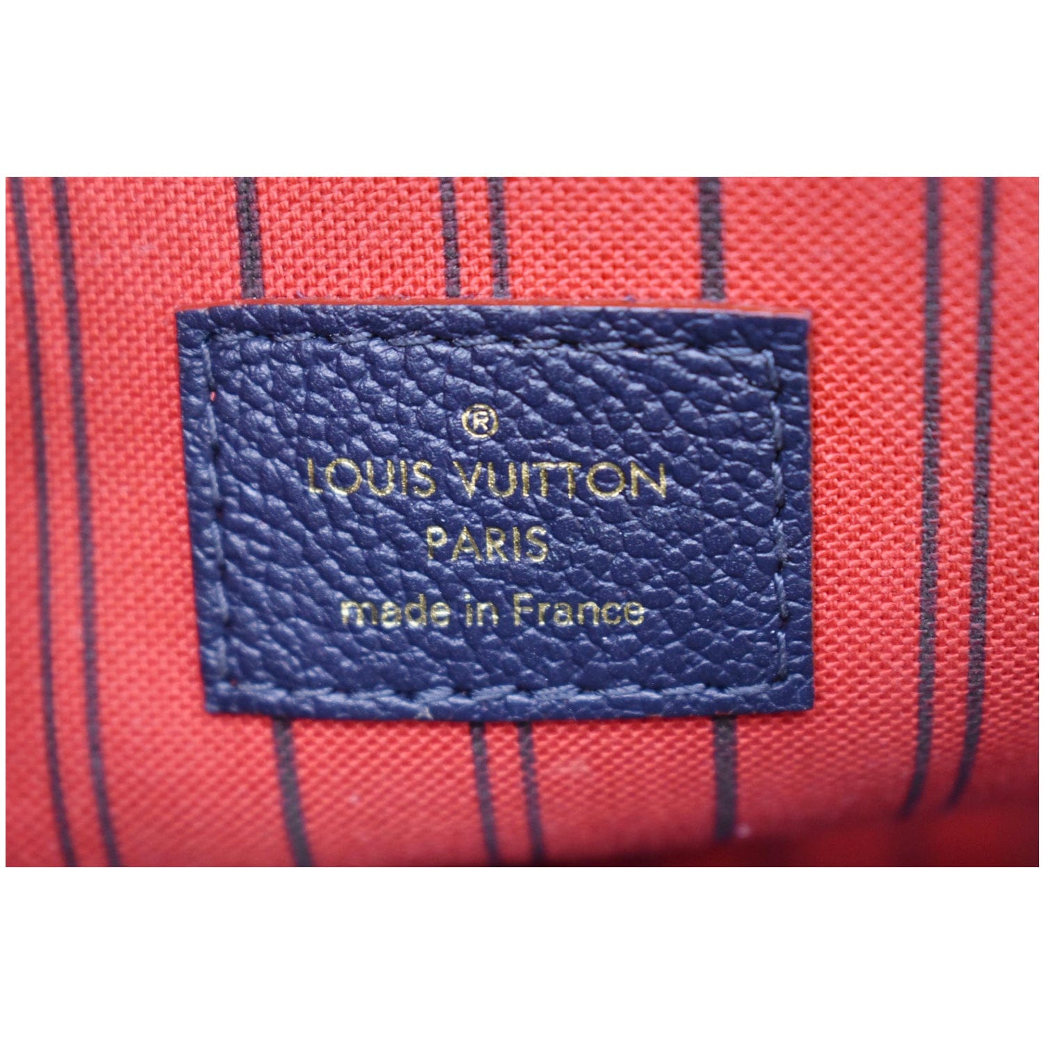 Louis Vuitton Navy Monogram Empreinte Montaigne BB QJB0B71DN2027