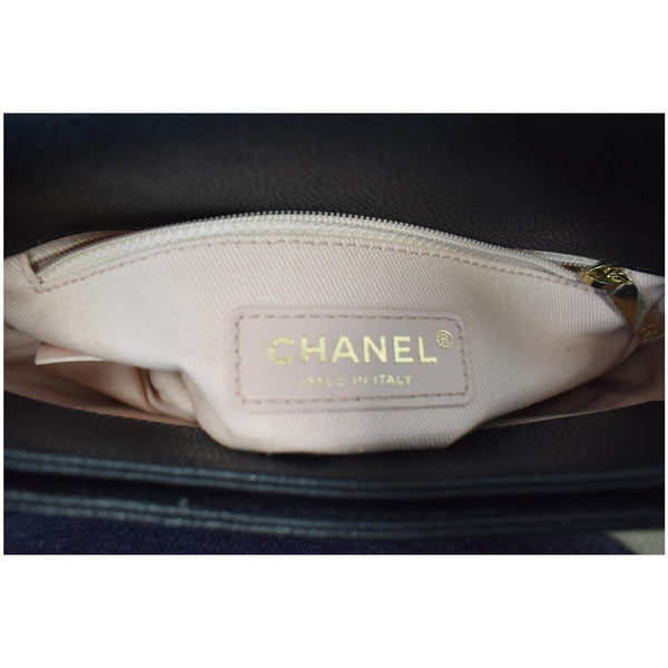 CHANEL Coco Cuba Quilted Grained Calfskin Leather Top Handle Bag Black