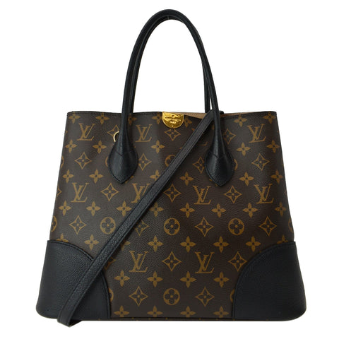 LOUIS VUITTON Flandrin Monogram Canvas Tote Shoulder Bag Brown