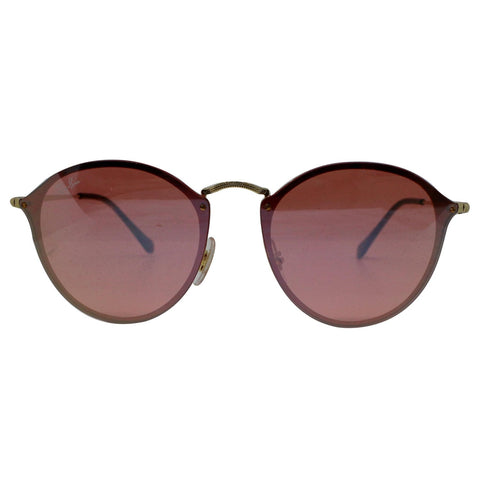 Ray-Ban RB3574N 001/E4 Blaze Round Sunglasses Pink Mirror Lens