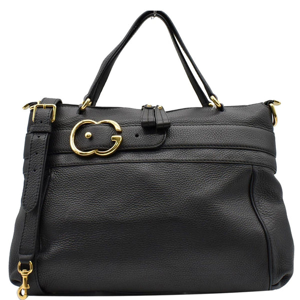 Gucci Ride Medium Pebbled Leather Top Handle Shoulder Bag
