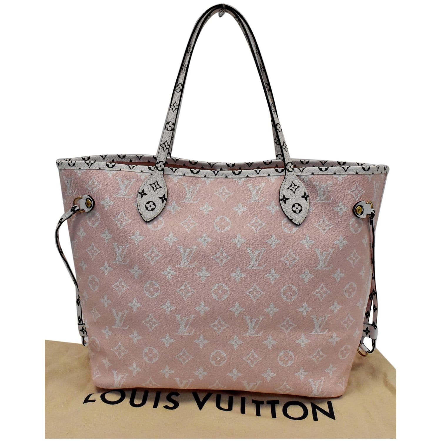 LOUIS VUITTON Monogram Giant Neverfull MM Tote Bag Pink Red M44567