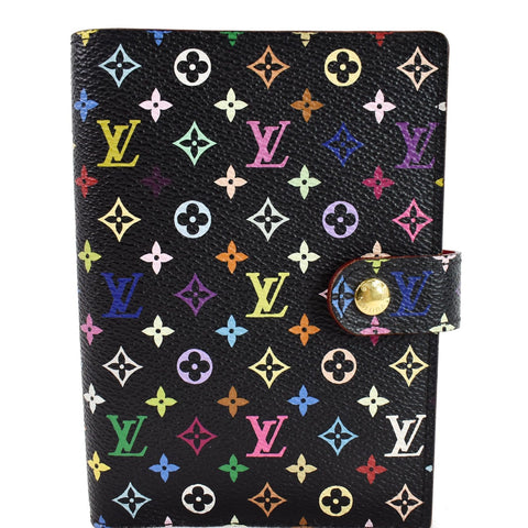 LOUIS VUITTON Agenda PM Multicolor Monogram Planner Cover Black