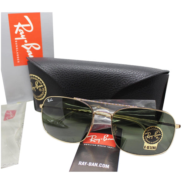 Ray-Ban Sunglasses RB3611 001/31 60 Gold Frame Green Lens