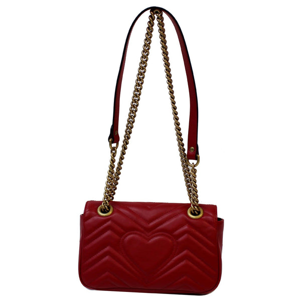 Gucci GG Marmont Mini Leather Shoulder Bag Chain