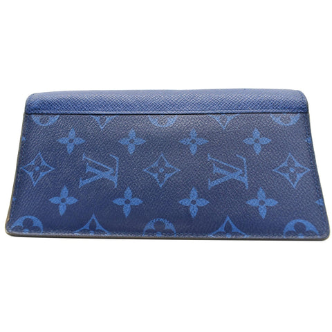 LOUIS VUITTON Brazza Monogram Canvas Bifold Wallet Blue