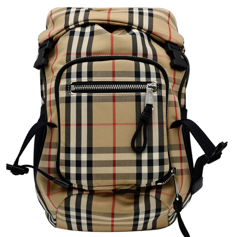 BURBERRY Vintage Leo Check Nylon Belt Pack Beige