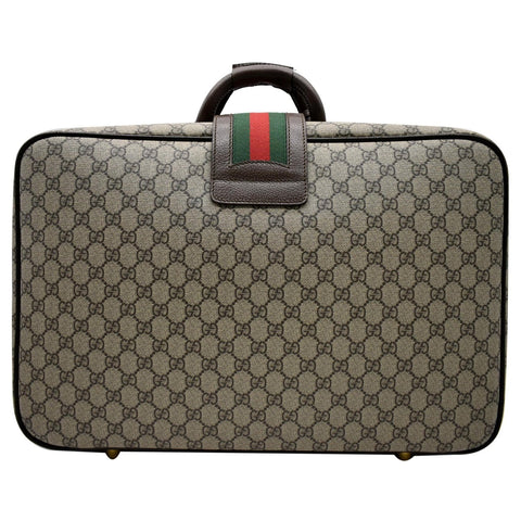 Gucci Web GG Supreme Suitcase Travel Bag - Dallas Handbags
