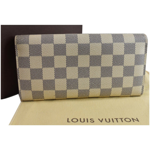 LOUIS VUITTON Emilie Damier Azur Wallet White