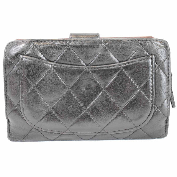 Chanel CC Lambskin Leather Bifold Wallet Pouch