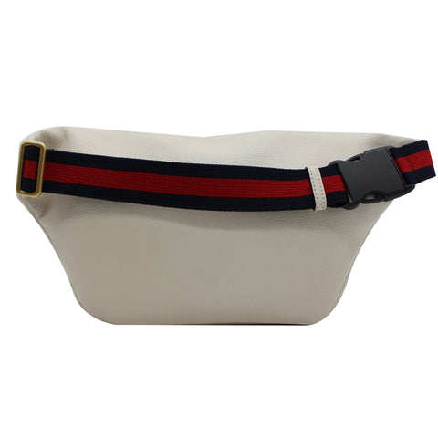 GUCCI Print Medium Leather Waist Belt Bag White 530412