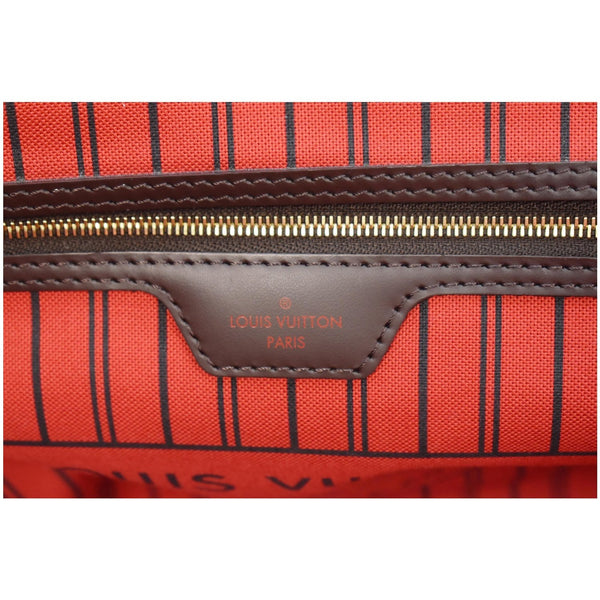 LOUIS VUITTON Neverfull MM Damier Ebene Brown Tote Shoulder Bag Brown