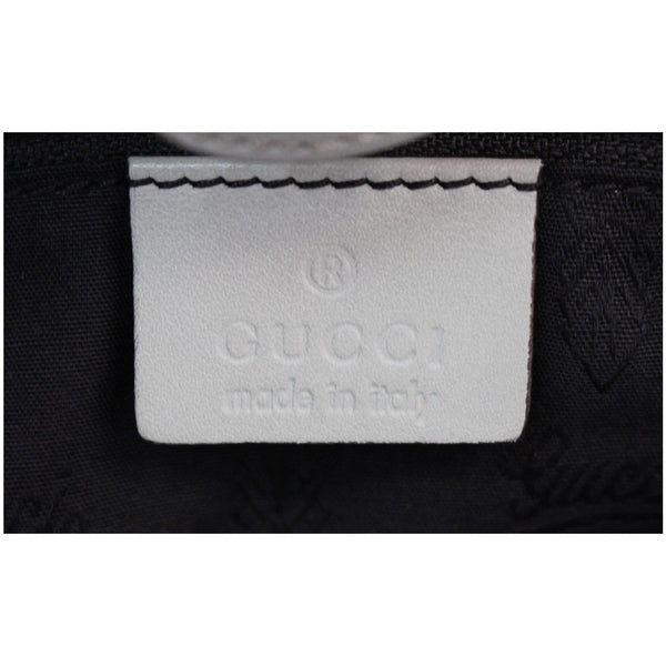 GUCCI Sukey Medium Guccissima Leather Tote Bag White 211944