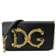 DOLCE & GABBANA DG Girl Leather Crossbody Bag Black