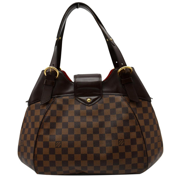 LOUIS VUITTON Sistina GM Damier Ebene Shoulder Bag Brown
