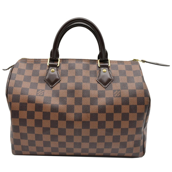 LOUIS VUITTON Speedy 30 Damier Ebene Satchel Bag Brown