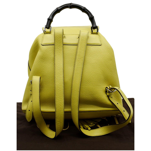 Gucci Bamboo Pebbled Leather Backpack Bag for women