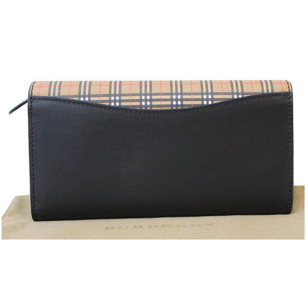 BURBERRY Small Scale Continental Check Leather Wallet Black
