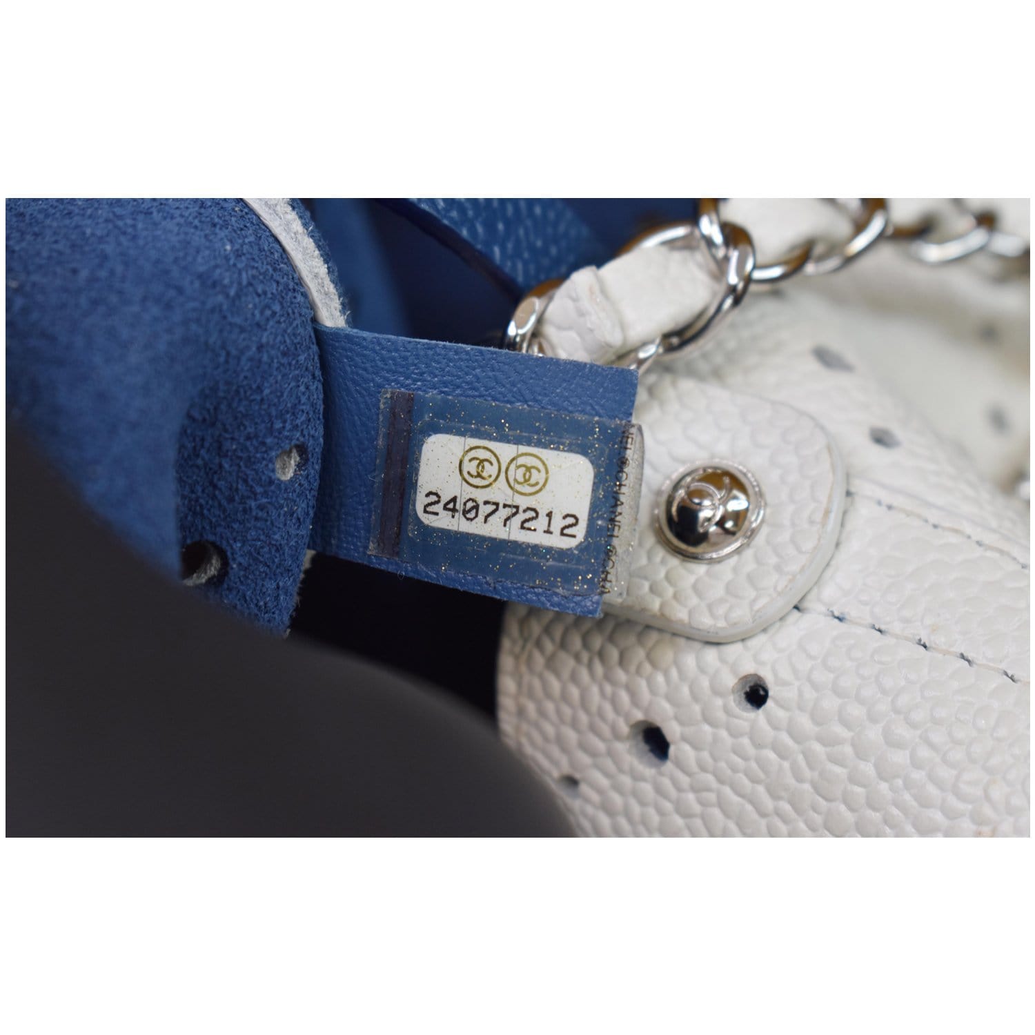 Chanel CC Drawstring Medium Perforated Caviar Bag