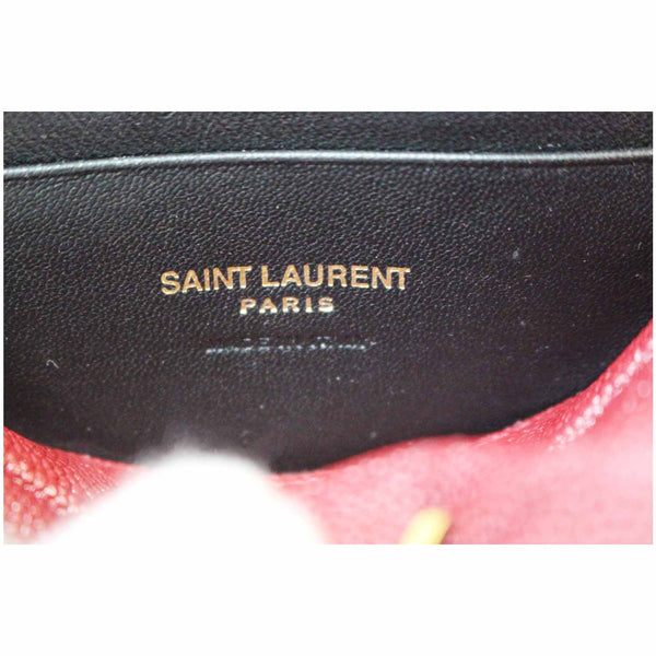 YVES SAINT LAURENT Mini Lou Grain De Poudre Camera Bag Red