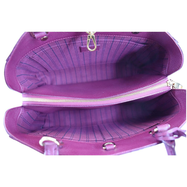 LOUIS VUITTON Montaigne MM Monogram Empreinte Shoulder Bag Raisin