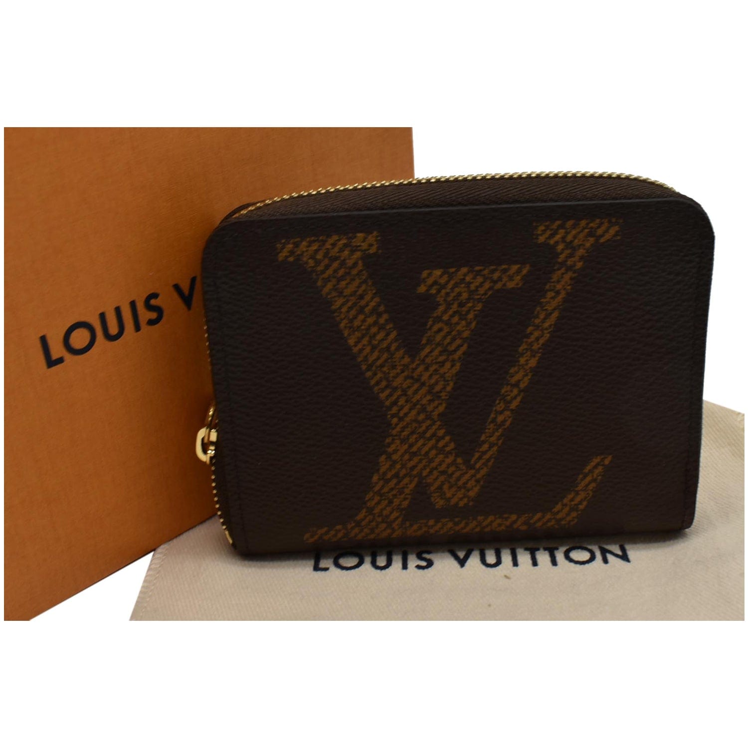 Louis Vuitton Monogram Giant Zippy Coin Purse Brown