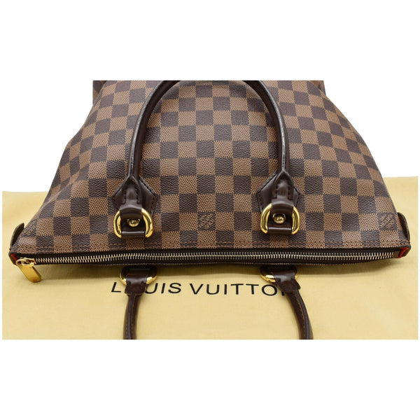 LOUIS VUITTON Saleya PM Damier Ebene Tote Bag Brown