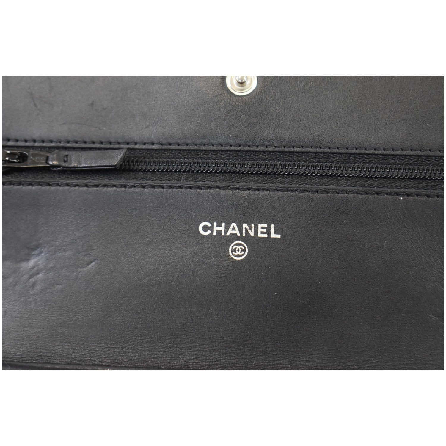 CHANEL Calfskin Quilted Cambon Wallet On Chain WOC Black 1181888