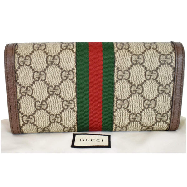 Preowned Gucci Ophidia GG Continental Wallet Beige