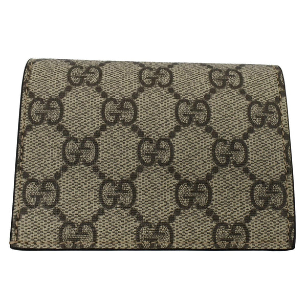 GUCCI Bosco Patch GG Supreme Canvas Card Case Wallet Beige 506277