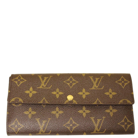LOUIS VUITTON Sarah NM Monogram Canvas Wallet Brown