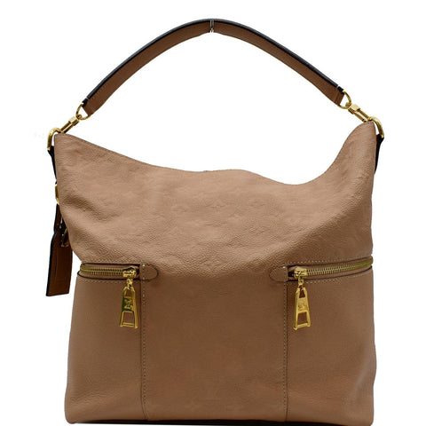 LOUIS VUITTON Melie Empreinte Leather Hobo Bag Beige