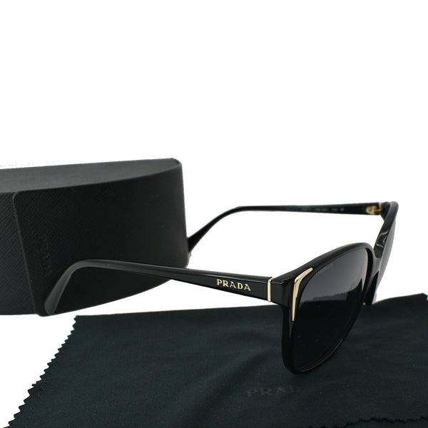 PRADA SPR 01O 1AB-5W1 Black Sunglasses Gray Polarized Lens
