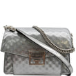 Givenchy Small Gv3 Calfskin Leather Crossbody Bag Metallic Silver