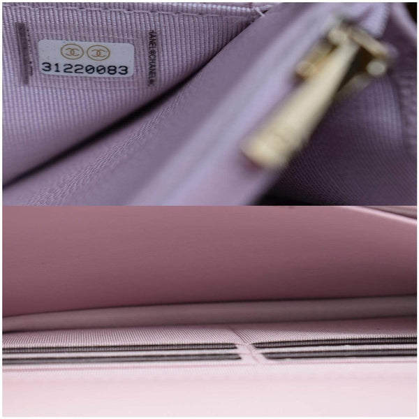 CHANEL CC WOC Caviar Leather Wallet On Chain Shoulder Bag Light Pink