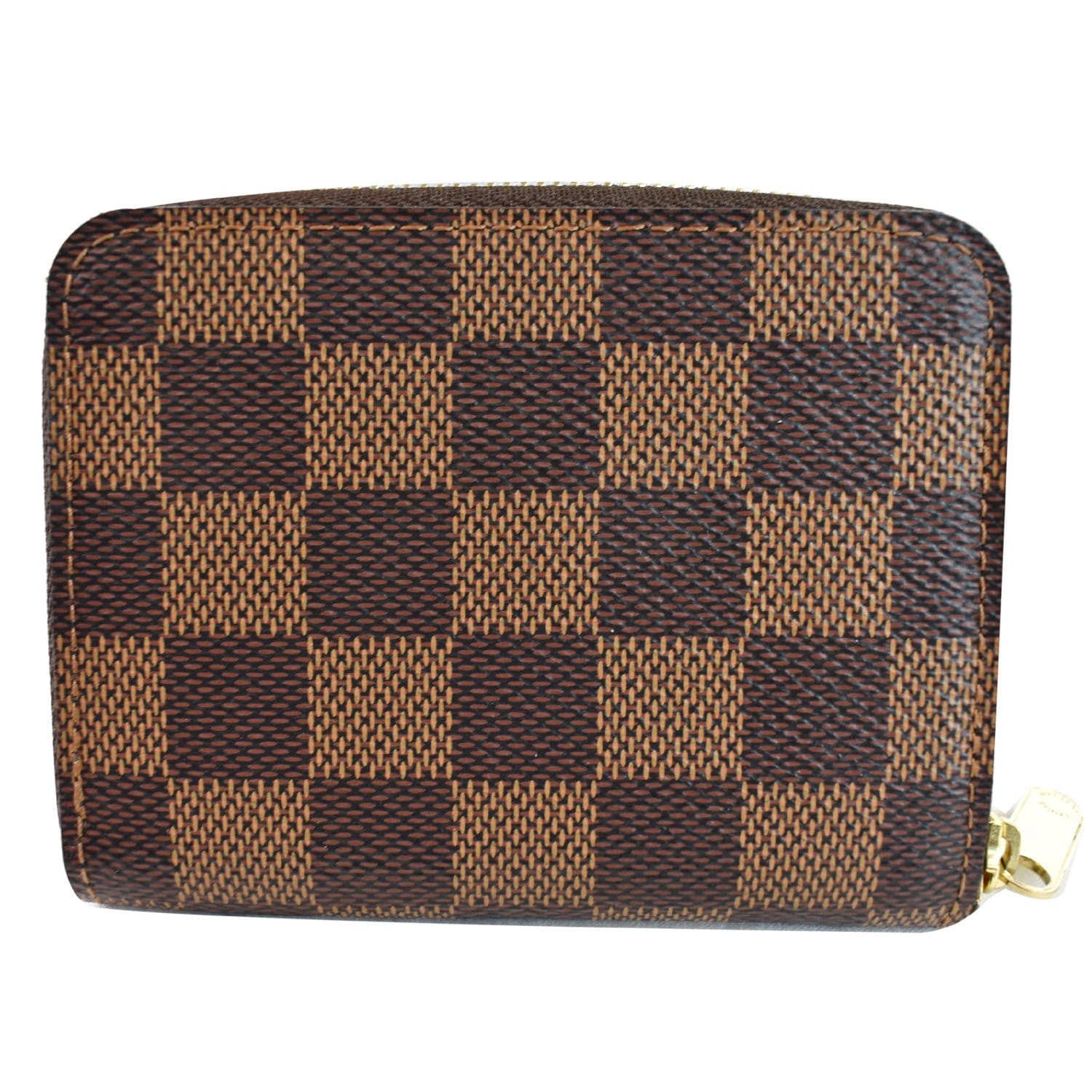 LOUIS VUITTON Damier Ebene Zippy Coin Purse Brown