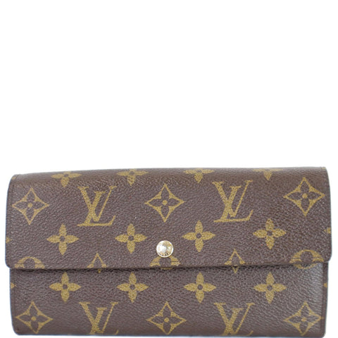 LOUIS VUITTON Sarah Monogram Canvas Wallet Brown