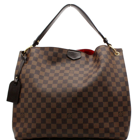 LOUIS VUITTON Graceful MM Damier Ebene Shoulder Bag Brown