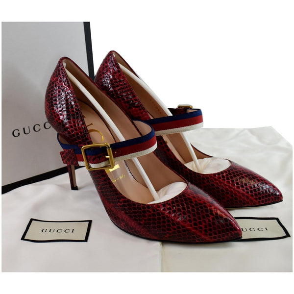 Gucci Sylvie Pumps Python Leather Multicolor 475085