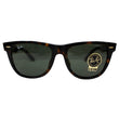 RAY-BAN RB2140F 902 54 Sunglasses Gloss Tortoise / Green Classic G-15 Lens