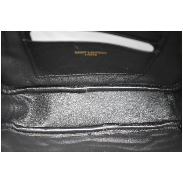YVES SAINT LAURENT Mini Lou Grain De Poudre Camera Bag Black